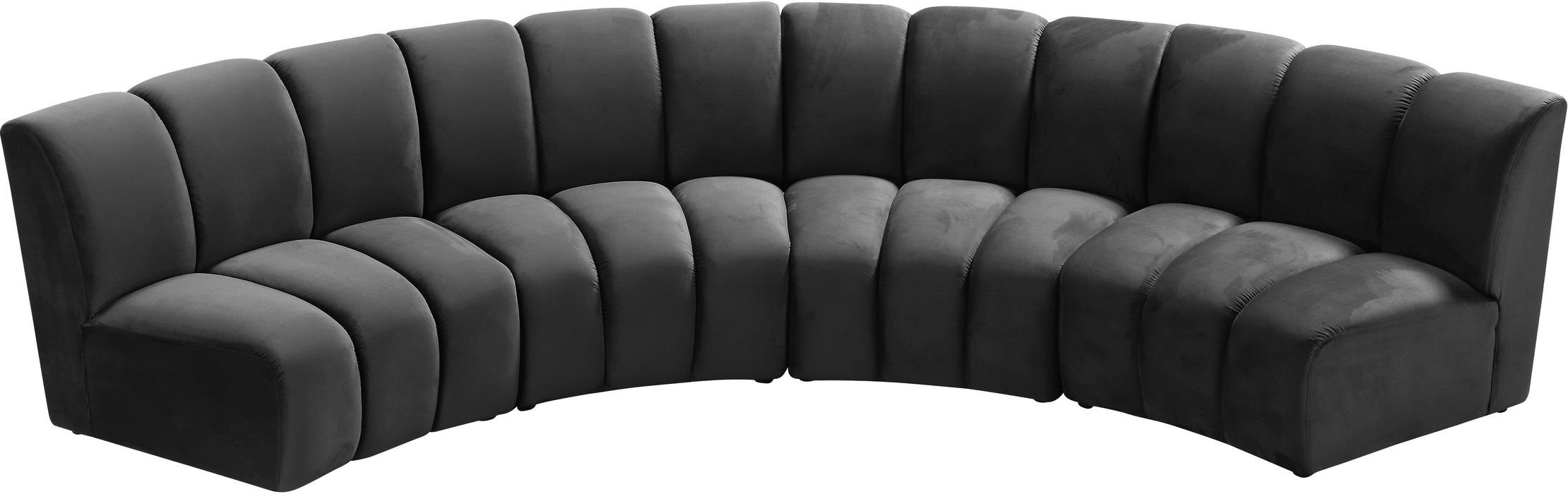 Infinity Grey Velvet 4pc. Modular Sectional - Royal Furniture & Gifts (MI) - Multi Location