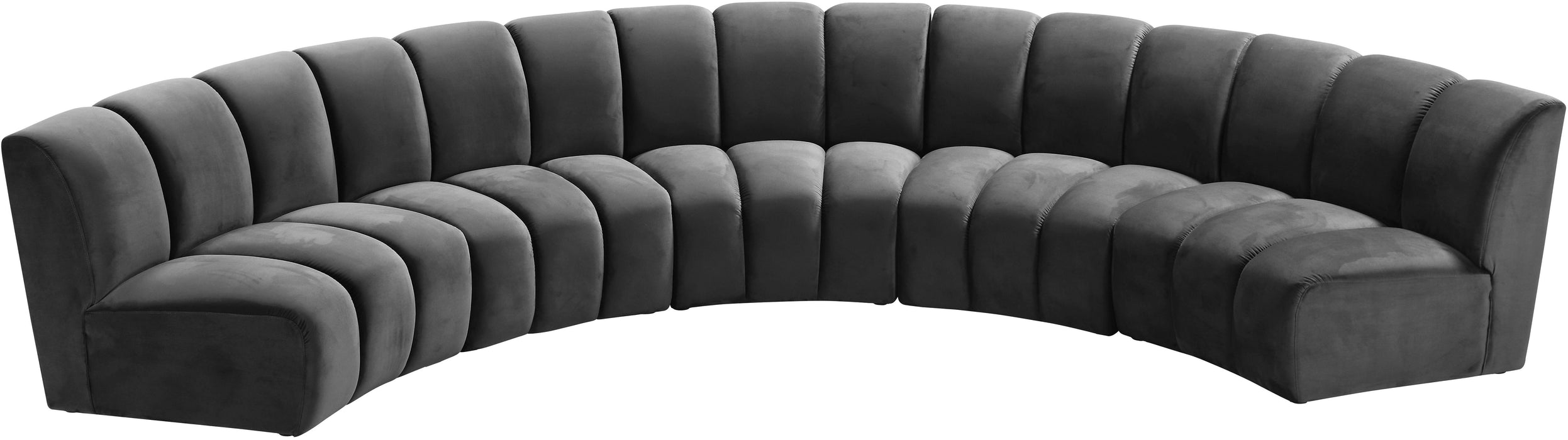 Infinity Grey Velvet 5pc. Modular Sectional - Royal Furniture & Gifts (MI) - Multi Location