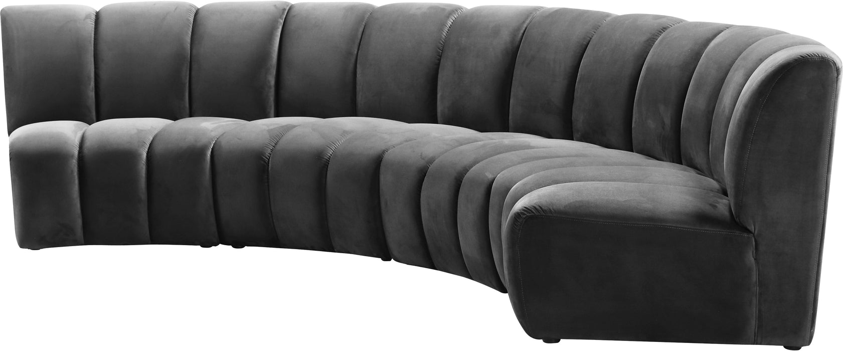 Infinity Grey Velvet 4pc. Modular Sectional - Royal Furniture & Gifts (MI) - Multi Location