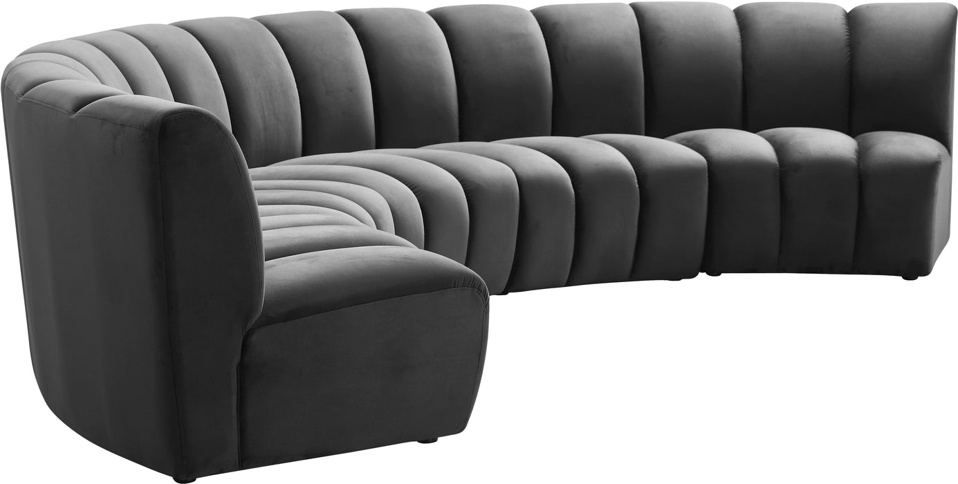 Infinity Grey Velvet 5pc. Modular Sectional - Royal Furniture & Gifts (MI) - Multi Location