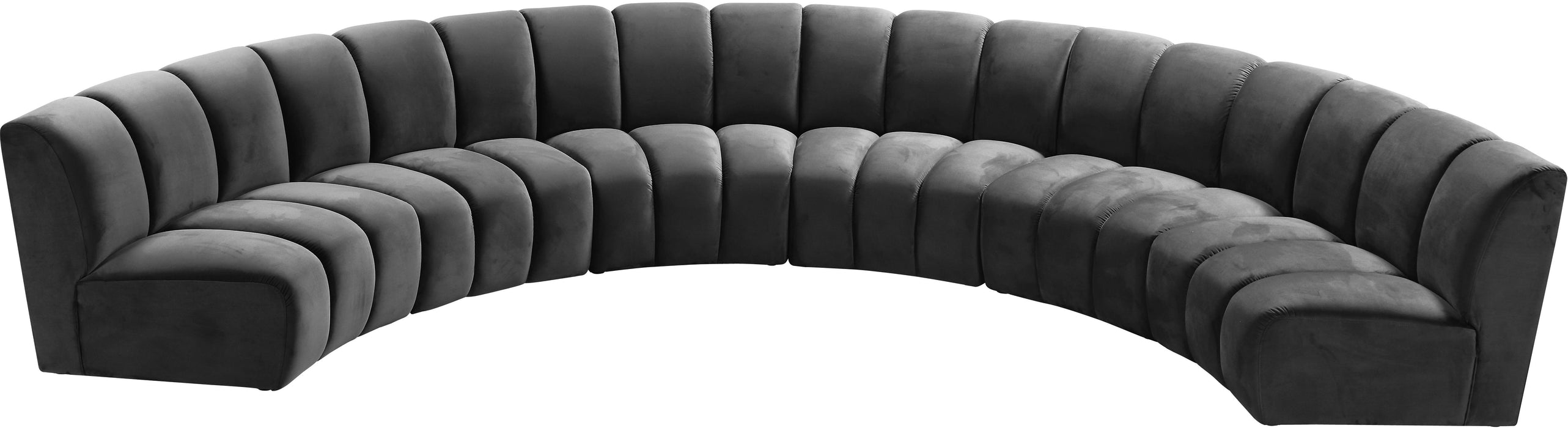 Infinity Grey Velvet 6pc. Modular Sectional - Royal Furniture & Gifts (MI) - Multi Location