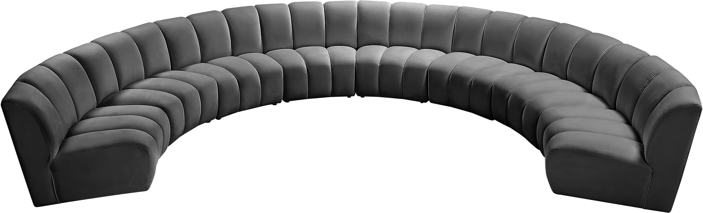 Infinity Grey Velvet 8pc. Modular Sectional - Royal Furniture & Gifts (MI) - Multi Location