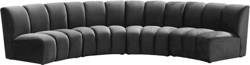 Infinity Grey Velvet 4pc. Modular Sectional - Royal Furniture & Gifts (MI) - Multi Location
