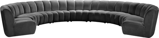 Infinity Grey Velvet 9pc. Modular Sectional - Royal Furniture & Gifts (MI) - Multi Location
