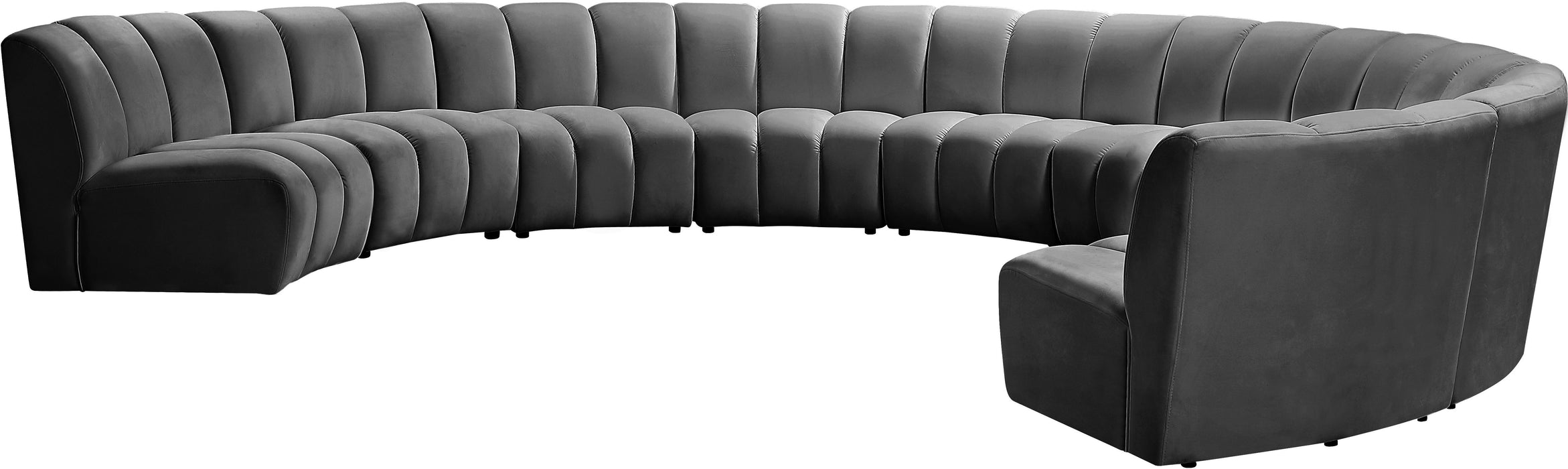 Infinity Grey Velvet 9pc. Modular Sectional - Royal Furniture & Gifts (MI) - Multi Location