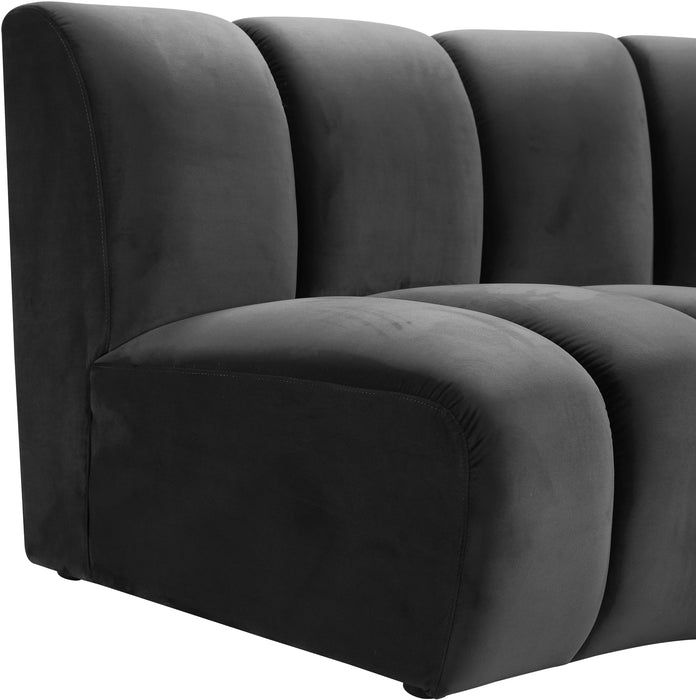 Infinity Grey Velvet 3pc. Modular Sectional - Royal Furniture & Gifts (MI) - Multi Location
