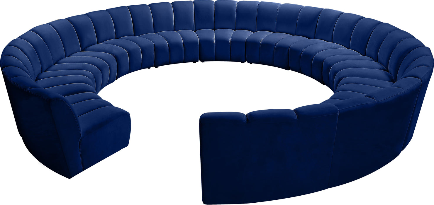 Infinity Navy Velvet 12pc. Modular Sectional - Royal Furniture & Gifts (MI) - Multi Location