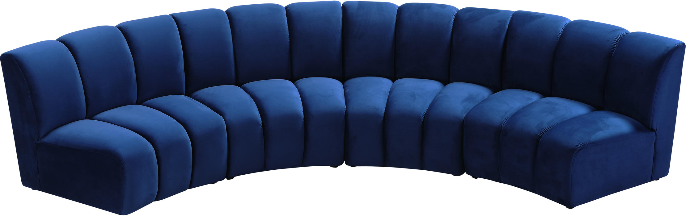 Infinity Navy Velvet 4pc. Modular Sectional - Royal Furniture & Gifts (MI) - Multi Location