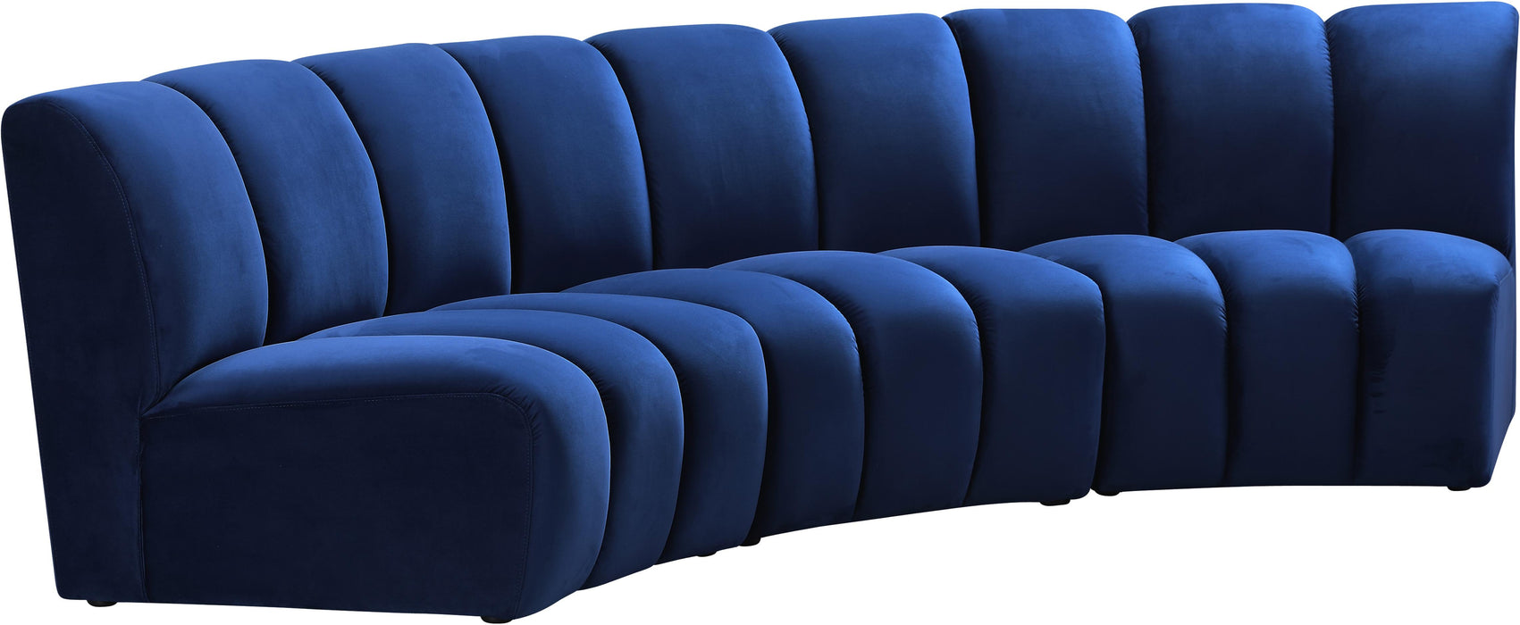 Infinity Navy Velvet 3pc. Modular Sectional - Royal Furniture & Gifts (MI) - Multi Location
