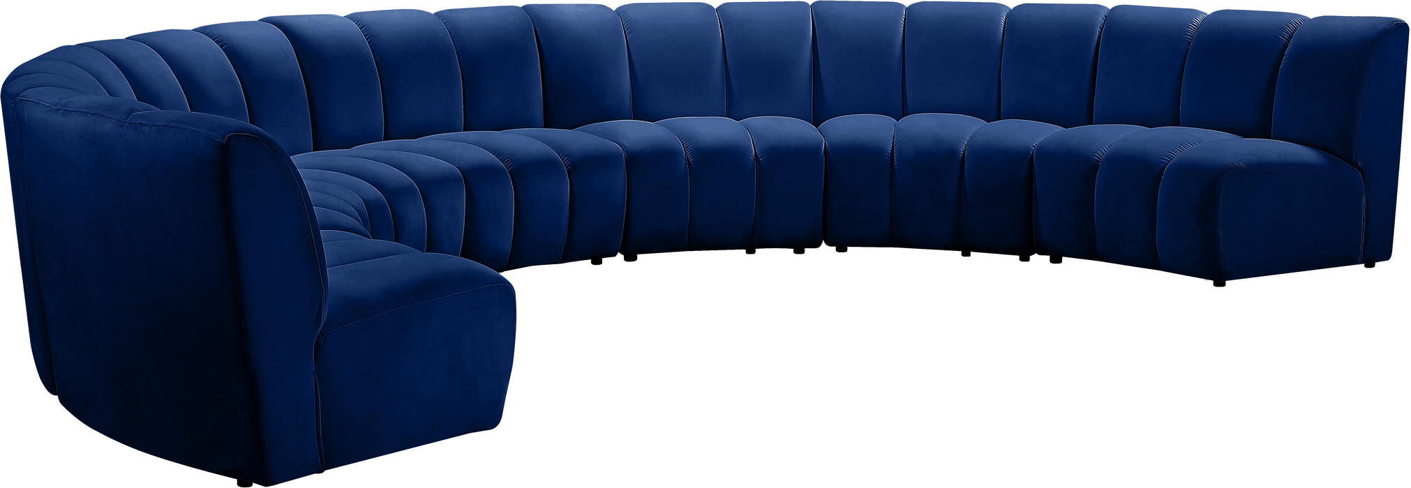 Infinity Navy Velvet 7pc. Modular Sectional - Royal Furniture & Gifts (MI) - Multi Location