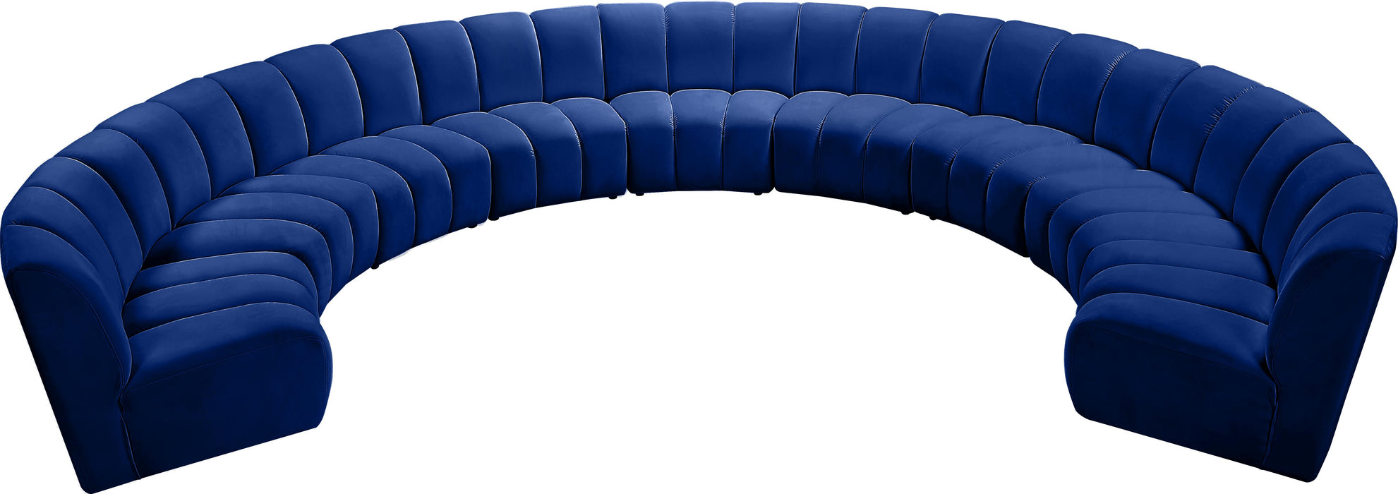 Infinity Navy Velvet 9pc. Modular Sectional - Royal Furniture & Gifts (MI) - Multi Location