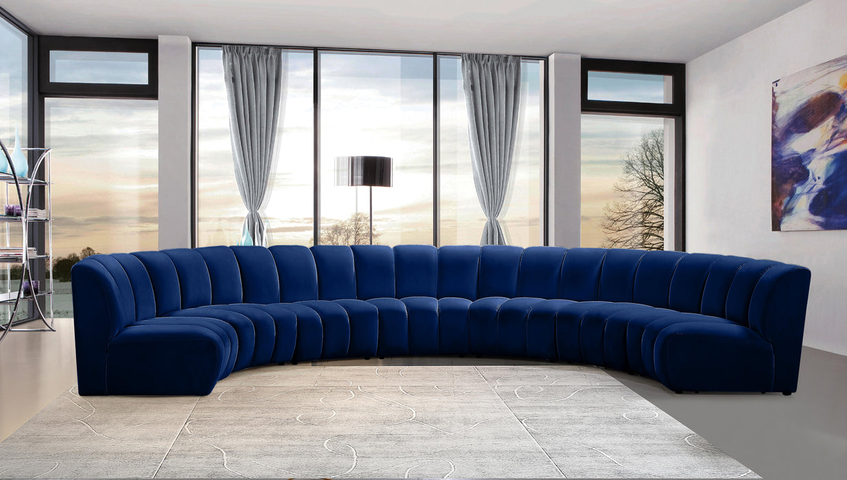 Infinity Navy Velvet 7pc. Modular Sectional - Royal Furniture & Gifts (MI) - Multi Location