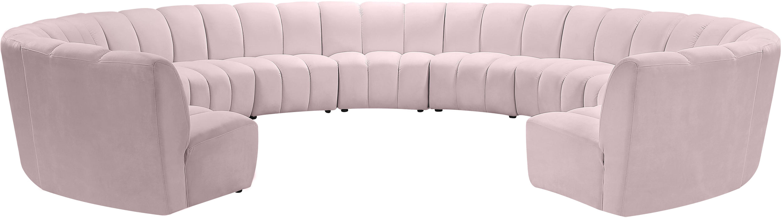 Infinity Pink Velvet 11pc. Modular Sectional - Royal Furniture & Gifts (MI) - Multi Location