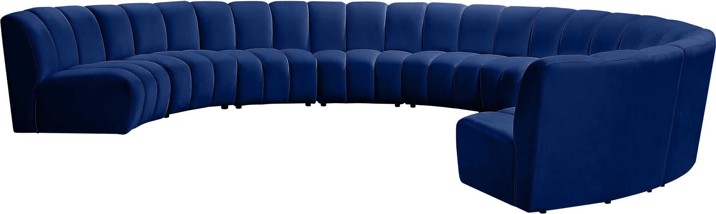 Infinity Navy Velvet 9pc. Modular Sectional - Royal Furniture & Gifts (MI) - Multi Location