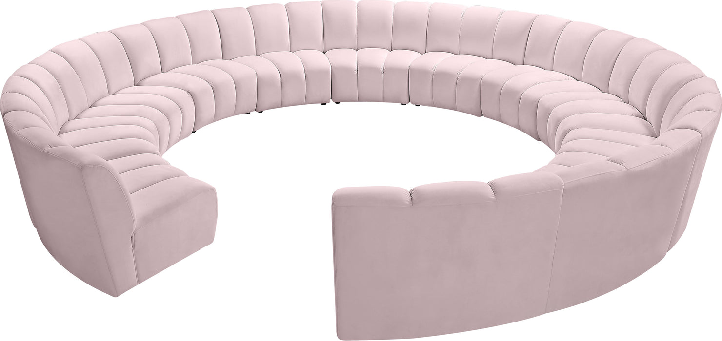 Infinity Pink Velvet 12pc. Modular Sectional - Royal Furniture & Gifts (MI) - Multi Location