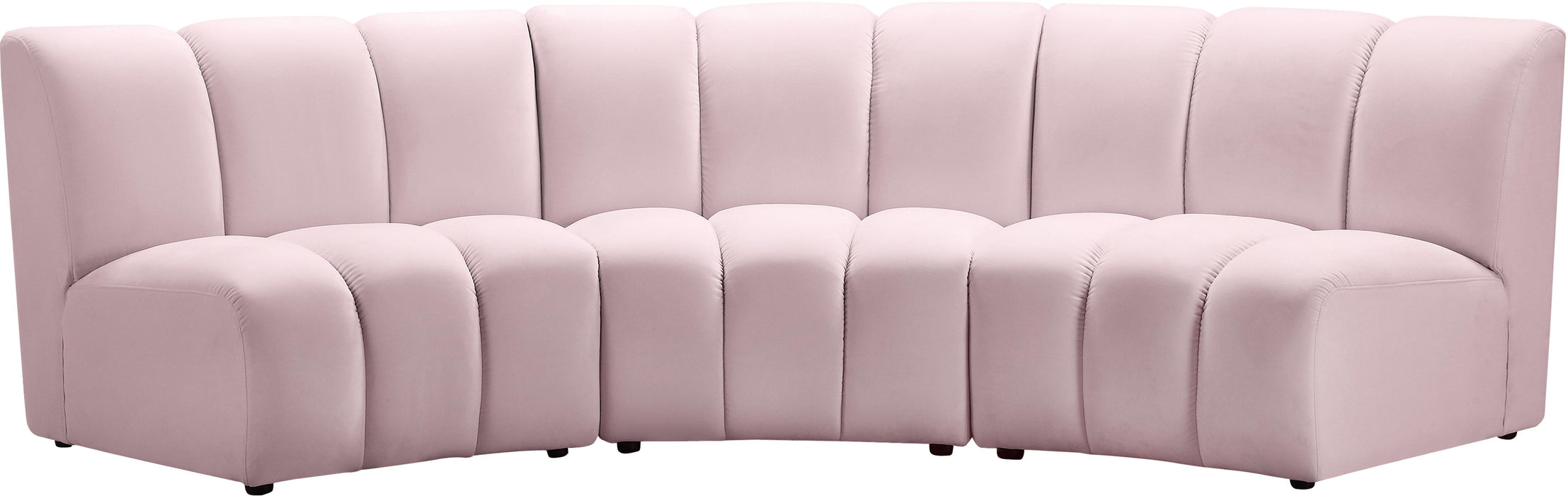 Infinity Pink Velvet 3pc. Modular Sectional - Royal Furniture & Gifts (MI) - Multi Location