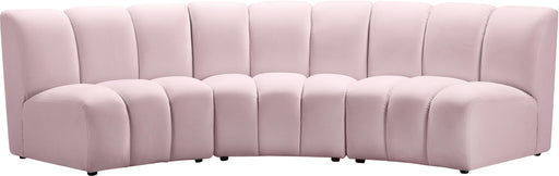 Infinity Pink Velvet 3pc. Modular Sectional - Royal Furniture & Gifts (MI) - Multi Location