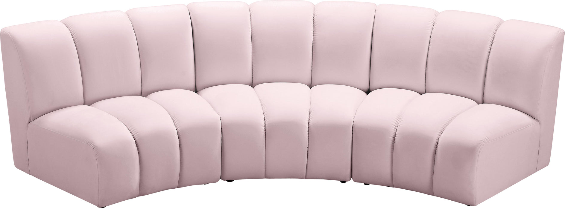 Infinity Pink Velvet 3pc. Modular Sectional - Royal Furniture & Gifts (MI) - Multi Location
