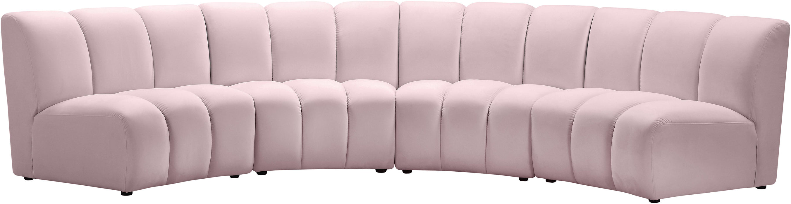 Infinity Pink Velvet 4pc. Modular Sectional - Royal Furniture & Gifts (MI) - Multi Location