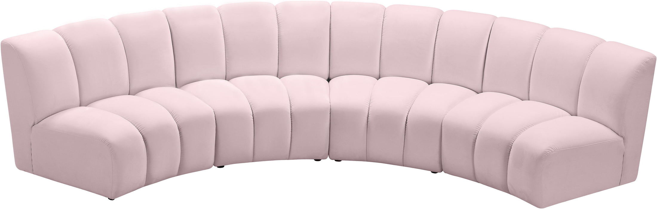 Infinity Pink Velvet 4pc. Modular Sectional - Royal Furniture & Gifts (MI) - Multi Location