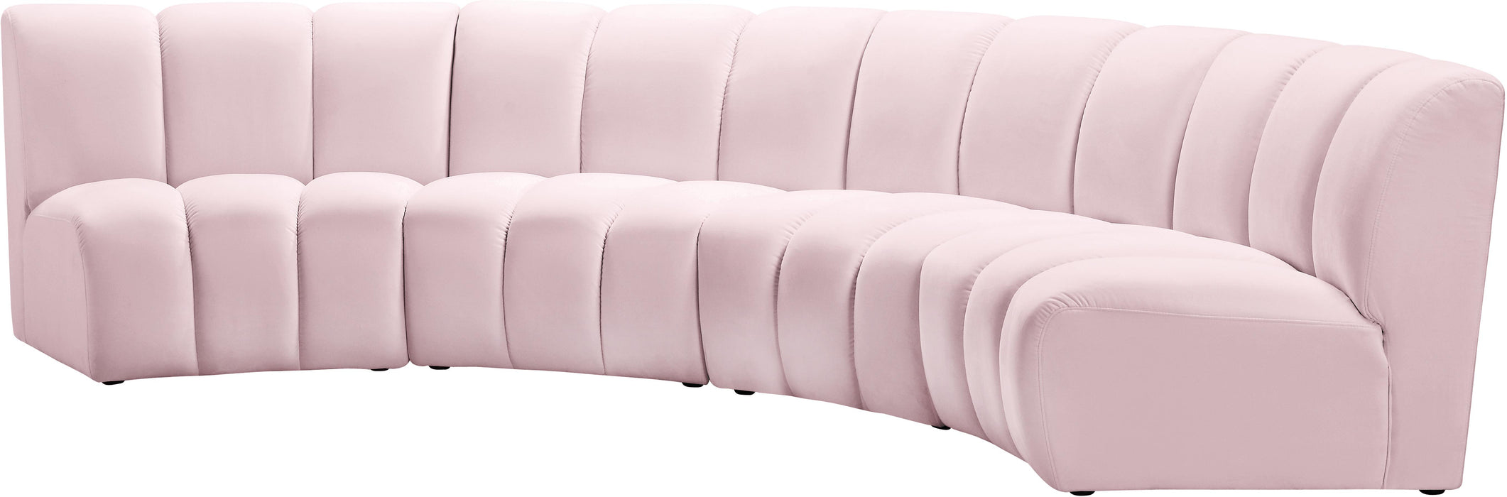 Infinity Pink Velvet 4pc. Modular Sectional - Royal Furniture & Gifts (MI) - Multi Location