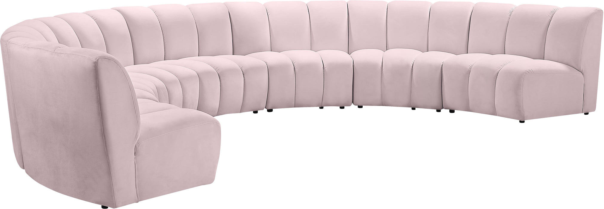 Infinity Pink Velvet 7pc. Modular Sectional - Royal Furniture & Gifts (MI) - Multi Location