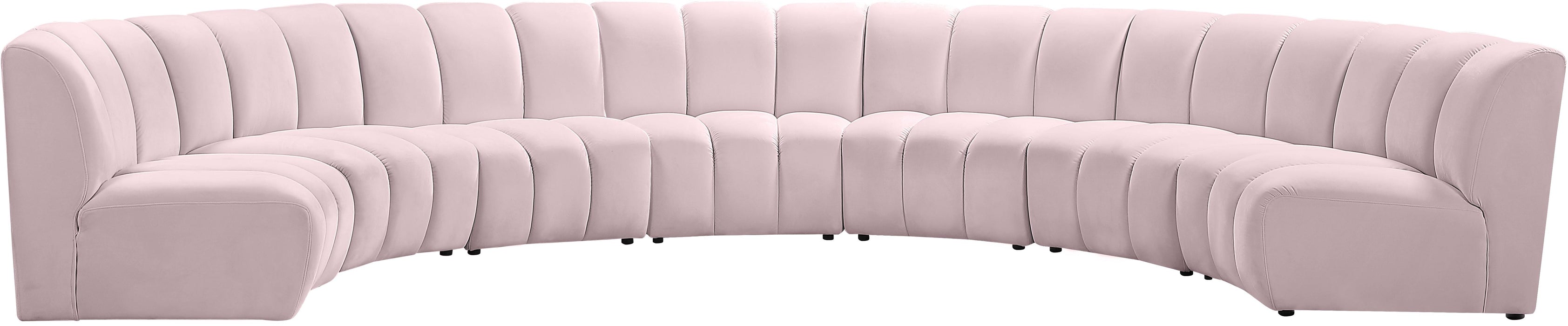 Infinity Pink Velvet 7pc. Modular Sectional - Royal Furniture & Gifts (MI) - Multi Location