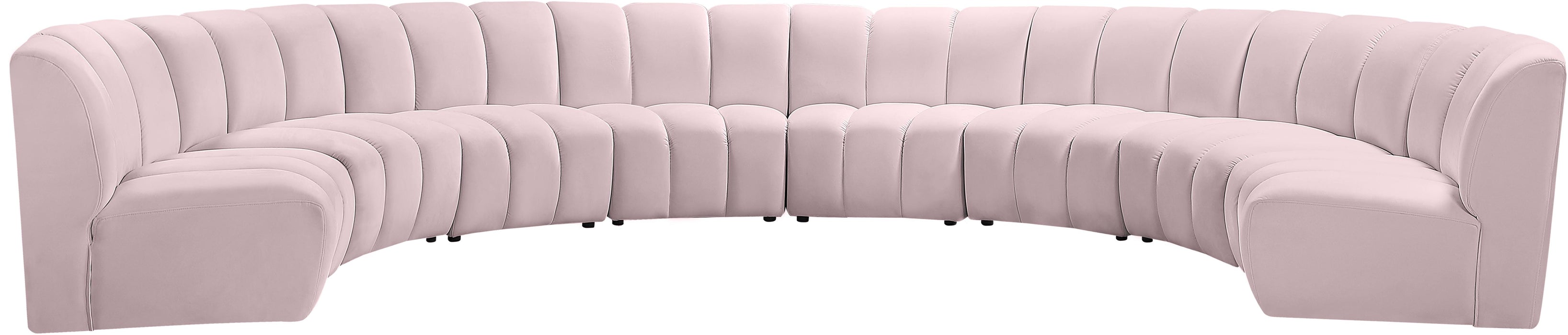 Infinity Pink Velvet 8pc. Modular Sectional - Royal Furniture & Gifts (MI) - Multi Location