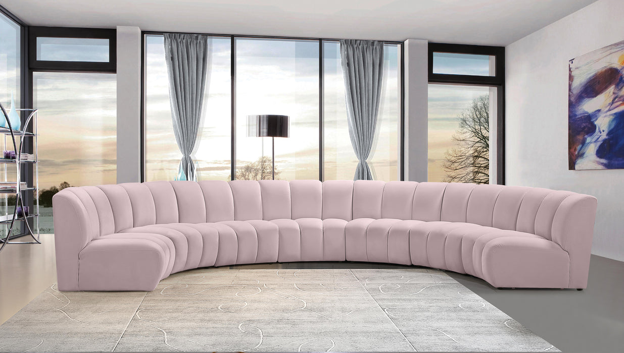 Infinity Pink Velvet 7pc. Modular Sectional - Royal Furniture & Gifts (MI) - Multi Location