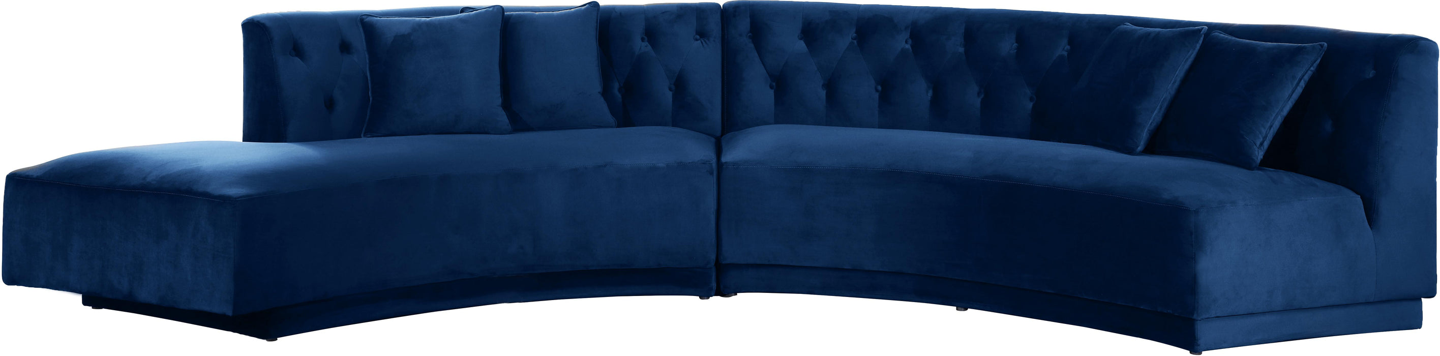 Kenzi Navy Velvet 2pc. Sectional - Royal Furniture & Gifts (MI) - Multi Location