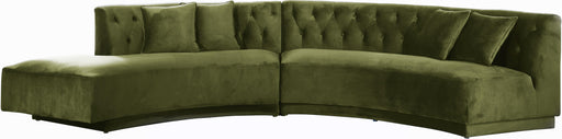 Kenzi Olive Velvet 2pc. Sectional - Royal Furniture & Gifts (MI) - Multi Location