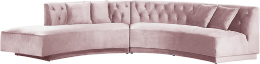 Kenzi Pink Velvet 2pc. Sectional - Royal Furniture & Gifts (MI) - Multi Location