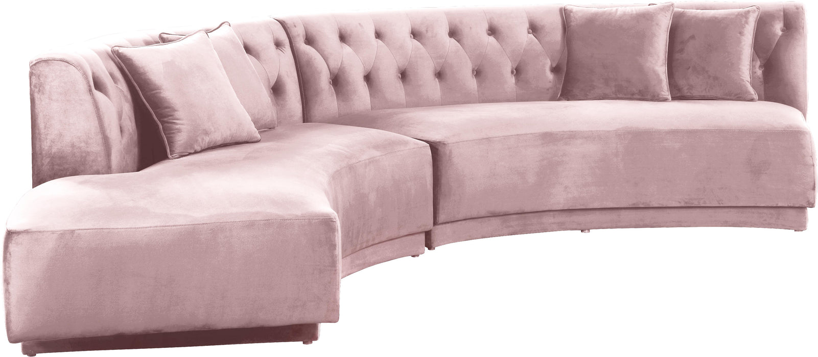 Kenzi Pink Velvet 2pc. Sectional - Royal Furniture & Gifts (MI) - Multi Location