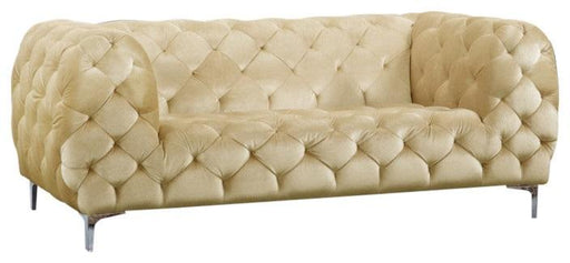 Mercer Beige Velvet Loveseat - Royal Furniture & Gifts (MI) - Multi Location