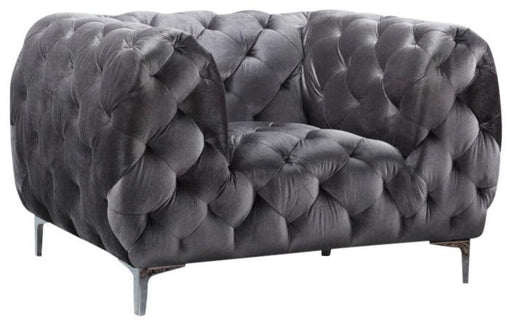 Mercer Grey Velvet Chair - Royal Furniture & Gifts (MI) - Multi Location