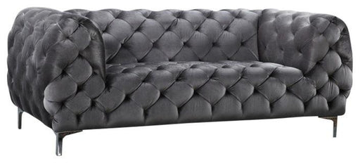 Mercer Grey Velvet Loveseat - Royal Furniture & Gifts (MI) - Multi Location