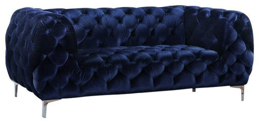 Mercer Navy Velvet Loveseat - Royal Furniture & Gifts (MI) - Multi Location