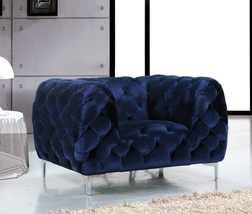 Mercer Navy Velvet Chair - Royal Furniture & Gifts (MI) - Multi Location