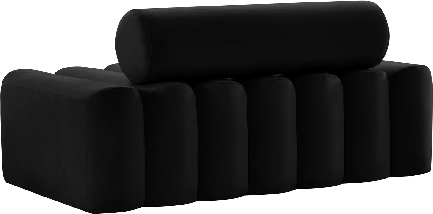 Melody Black Velvet Loveseat - Royal Furniture & Gifts (MI) - Multi Location