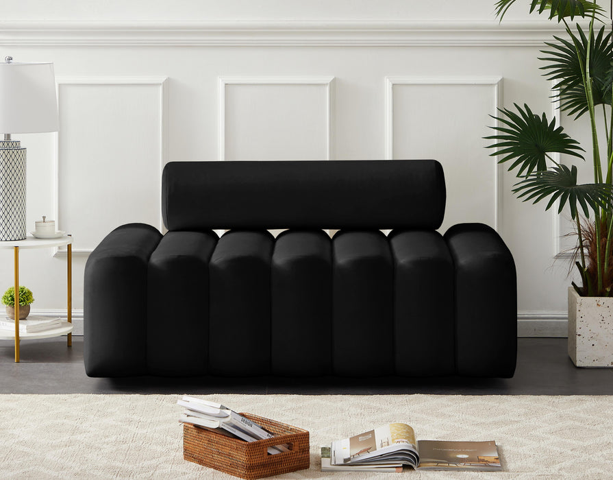 Melody Black Velvet Loveseat - Royal Furniture & Gifts (MI) - Multi Location