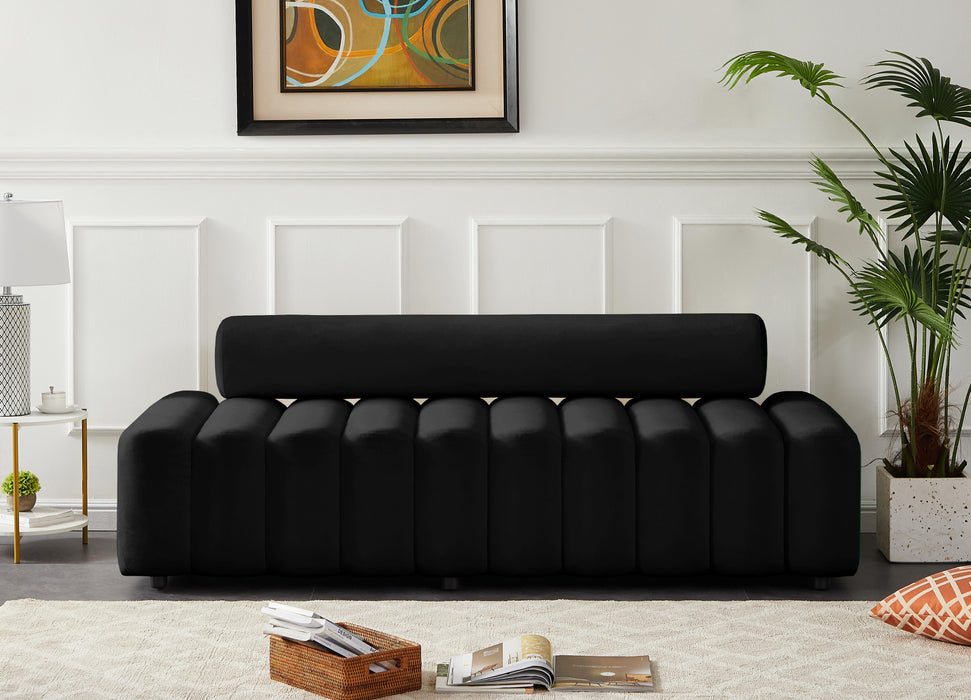 Melody Black Velvet Sofa - Royal Furniture & Gifts (MI) - Multi Location