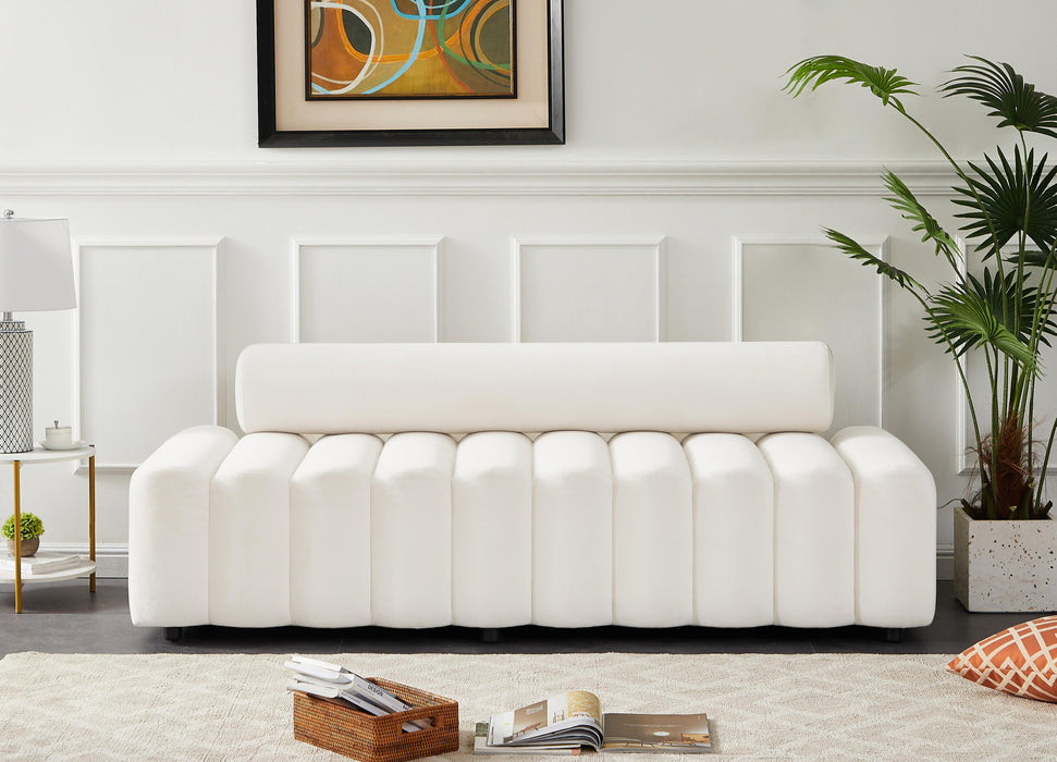 Melody Cream Velvet Sofa - Royal Furniture & Gifts (MI) - Multi Location