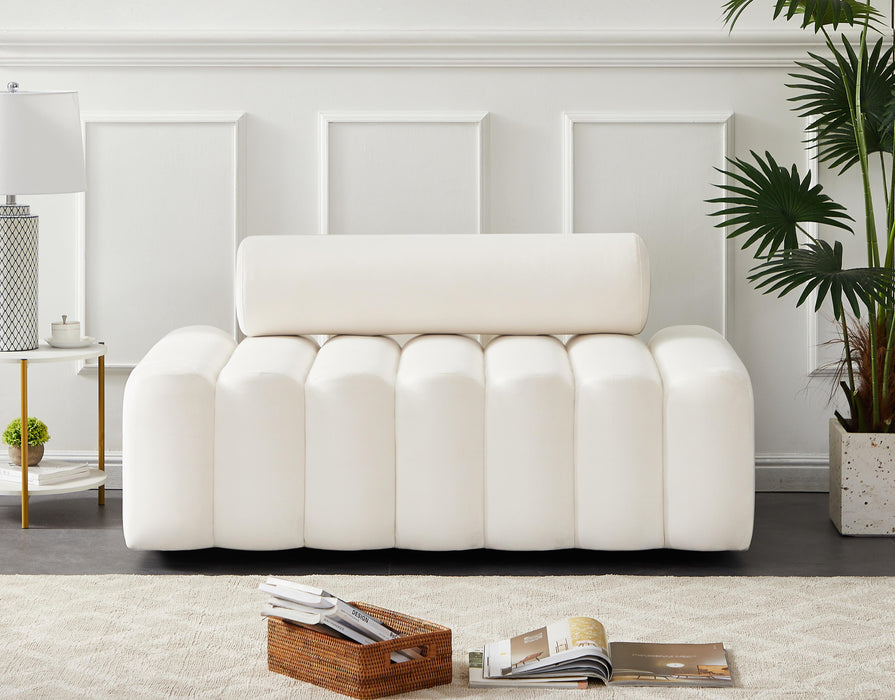 Melody Cream Velvet Loveseat - Royal Furniture & Gifts (MI) - Multi Location
