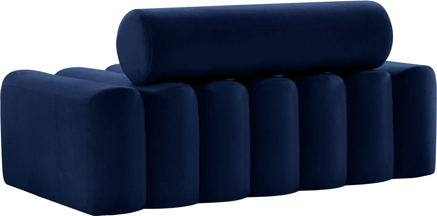 Melody Navy Velvet Loveseat - Royal Furniture & Gifts (MI) - Multi Location