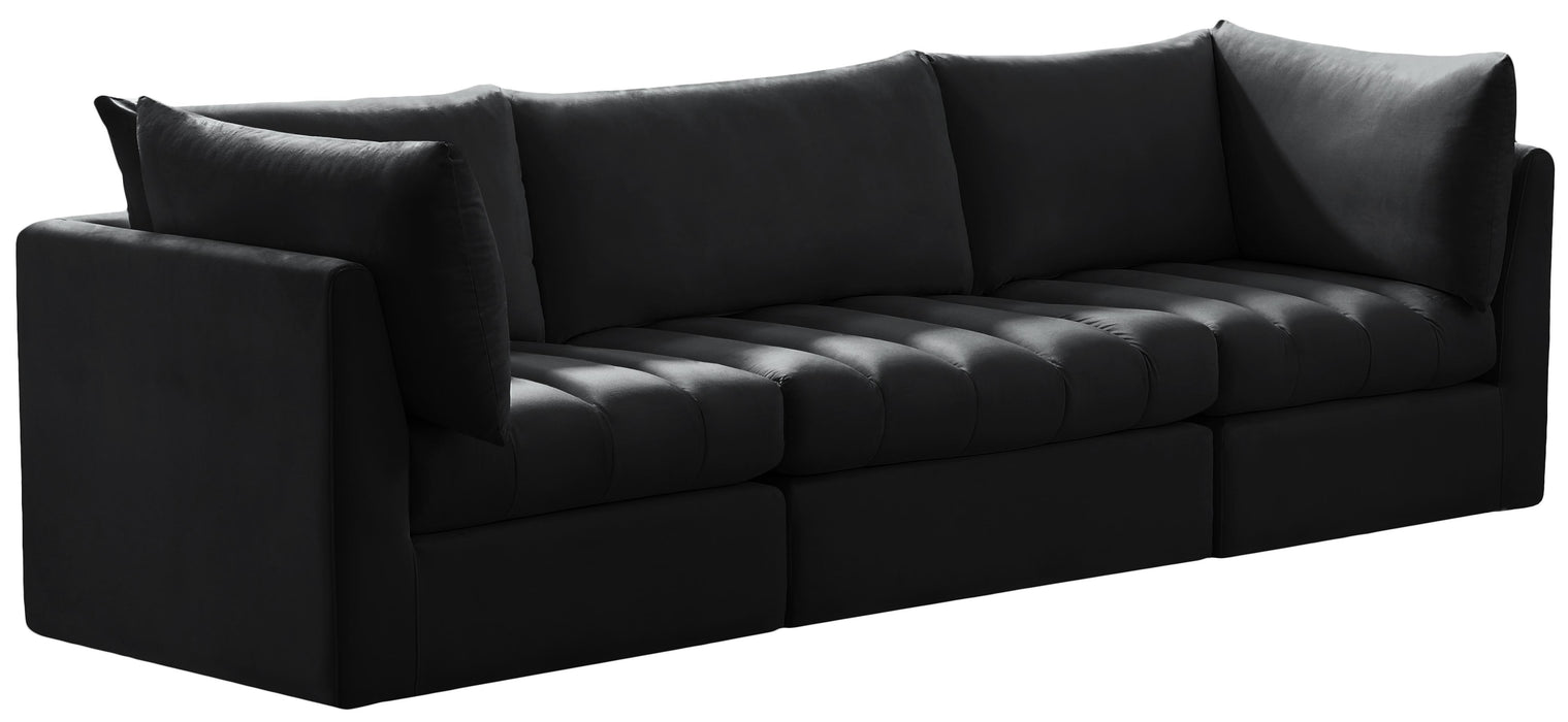 Jacob Black Velvet Modular Sofa - Royal Furniture & Gifts (MI) - Multi Location