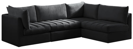 Jacob Black Velvet Modular Sectional - Royal Furniture & Gifts (MI) - Multi Location