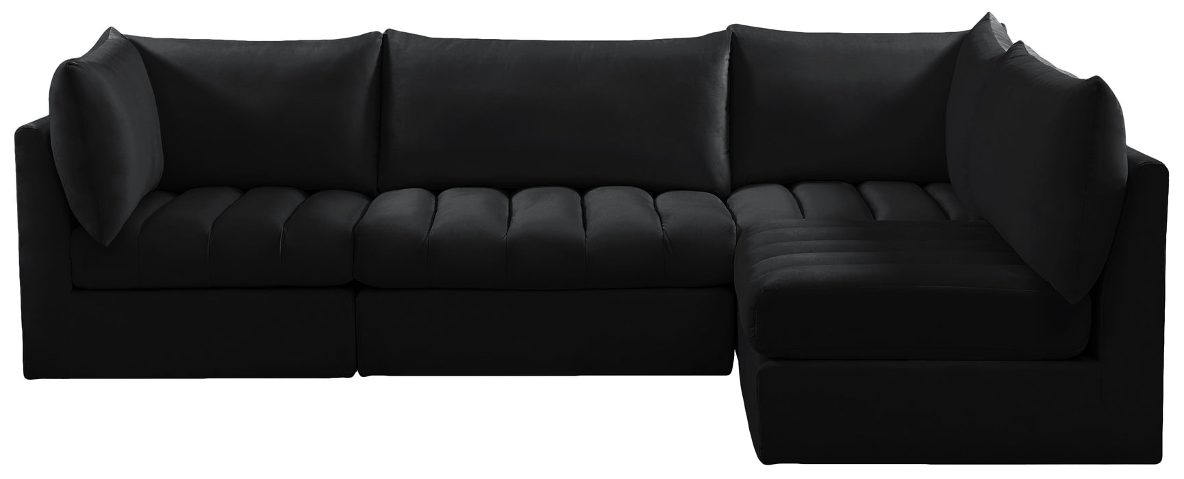 Jacob Black Velvet Modular Sectional - Royal Furniture & Gifts (MI) - Multi Location