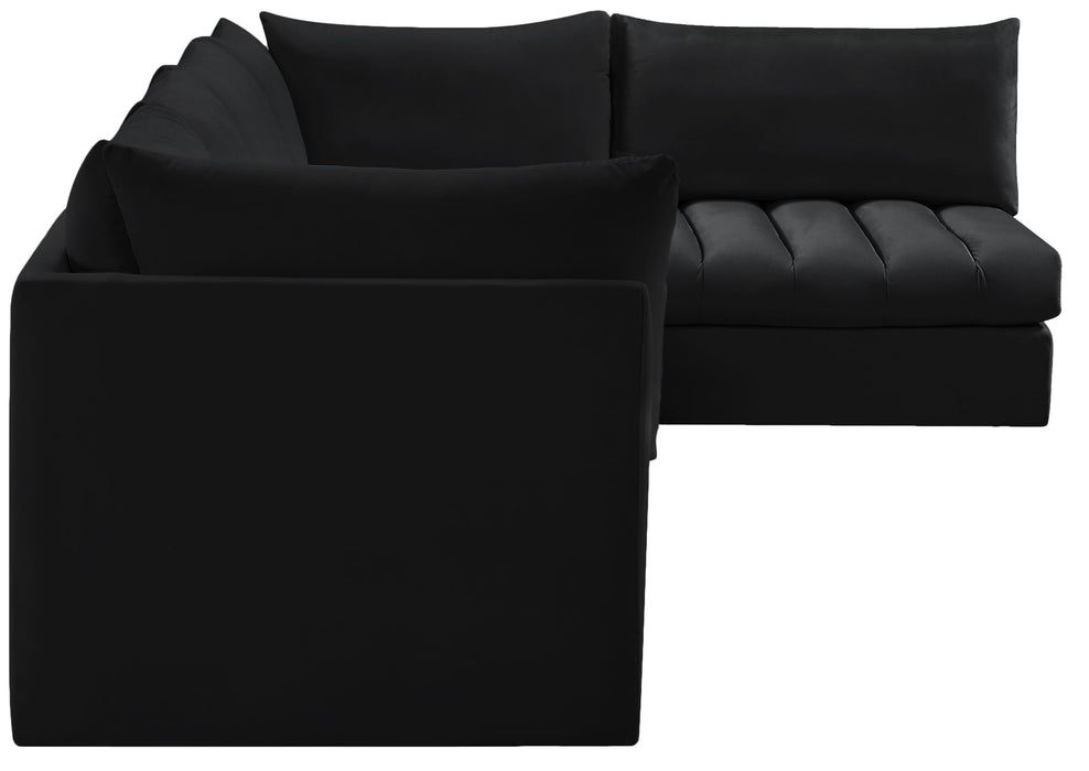 Jacob Black Velvet Modular Sectional - Royal Furniture & Gifts (MI) - Multi Location