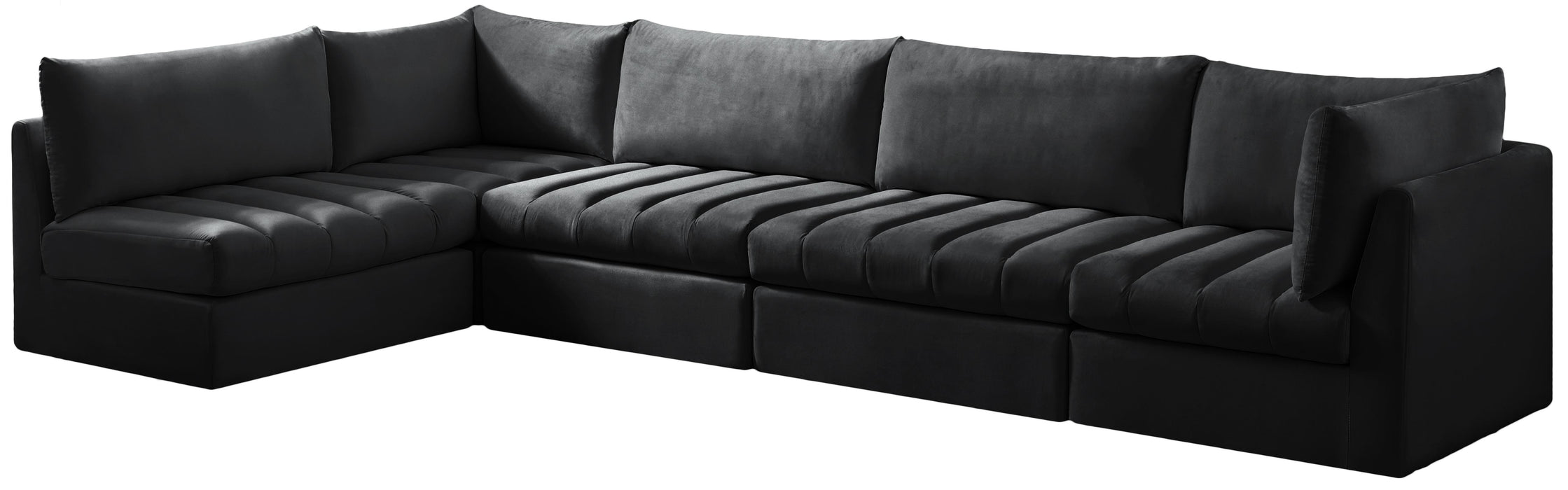 Jacob Black Velvet Modular Sectional - Royal Furniture & Gifts (MI) - Multi Location