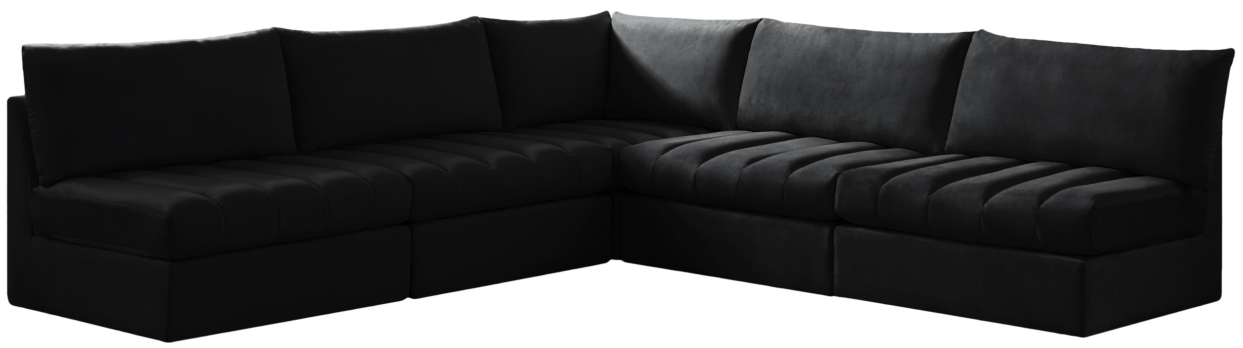 Jacob Black Velvet Modular Sectional - Royal Furniture & Gifts (MI) - Multi Location